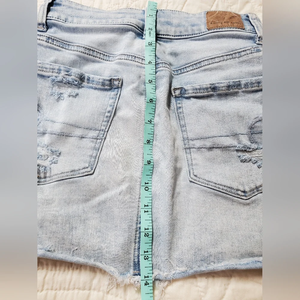 American Eagle Outfitters Light Blue Denim Skirt Size 0 - Picture 8 of 8